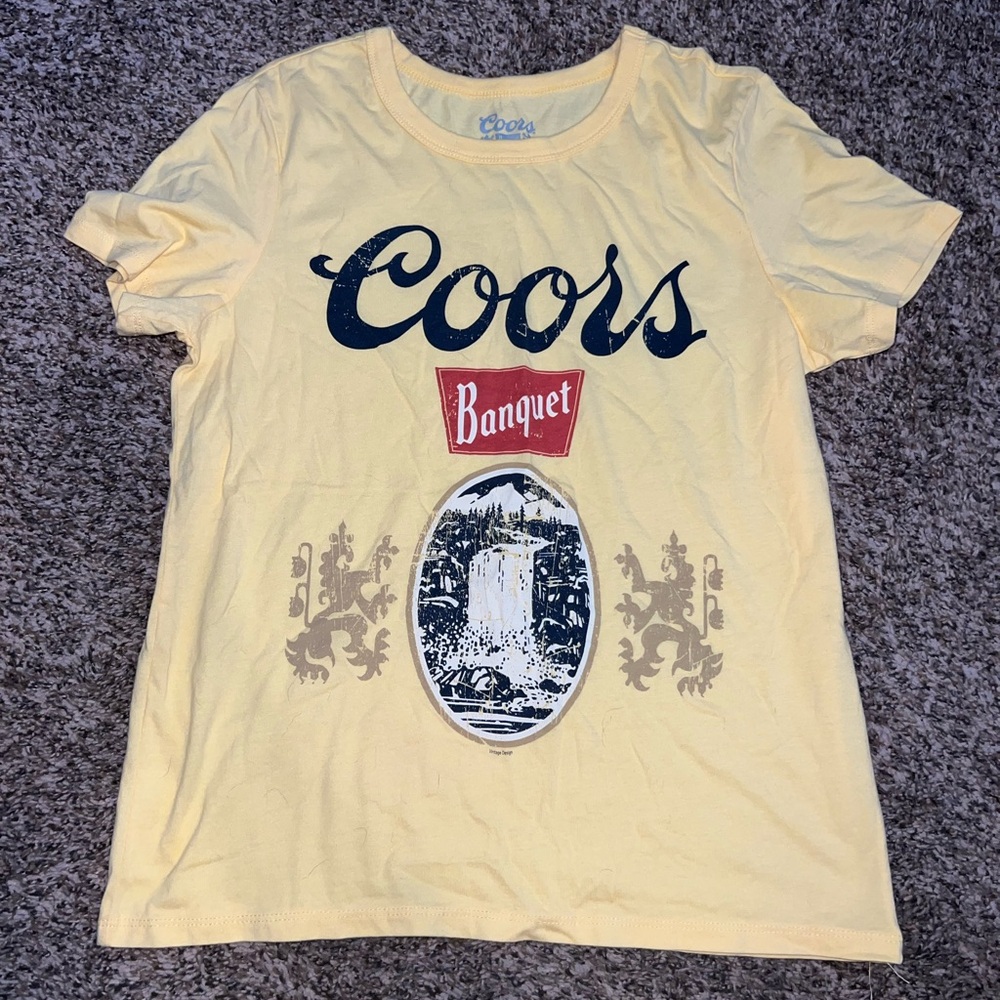 Yellow Coors Banquet Tee